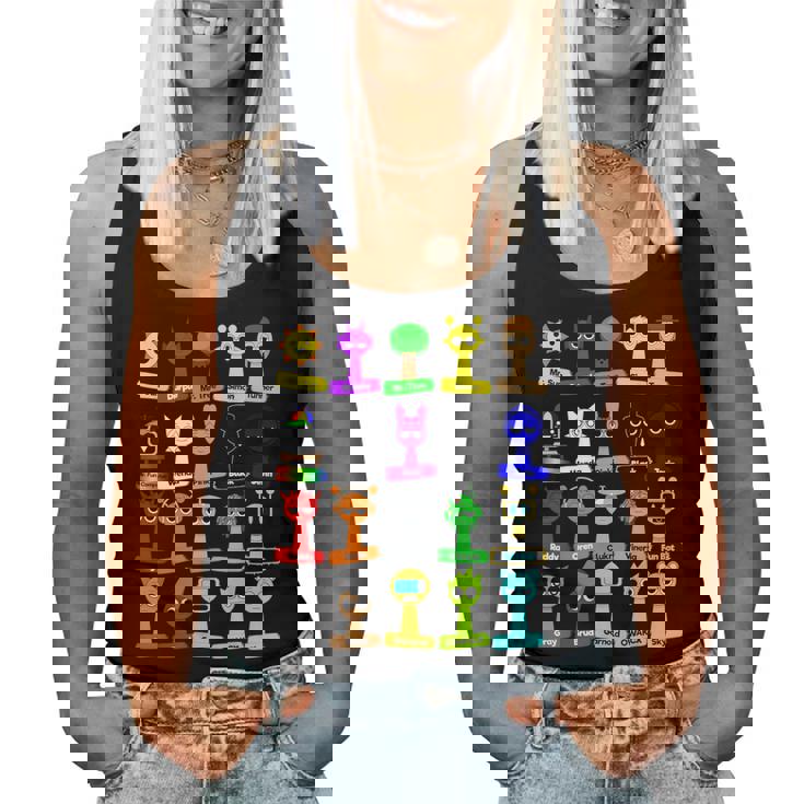 Sprunki All Here With Names For Boys And Girls Birthday レディースタンクトップ