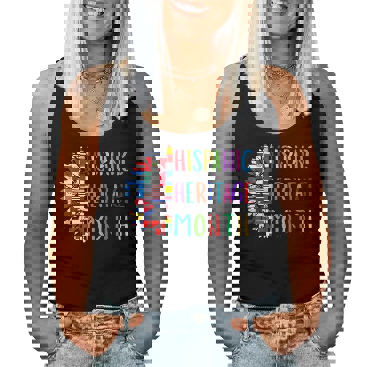 Sunflower Latino Countries Flags Hispanic Heritage Month Women Tank Top