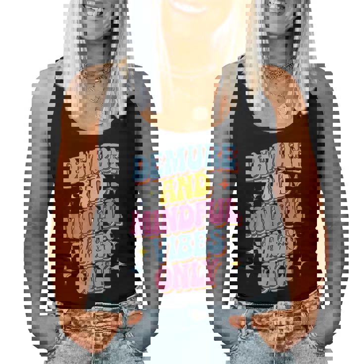 Very Demureery Mindfulibes Only Cute Retro Girls レディースタンクトップ