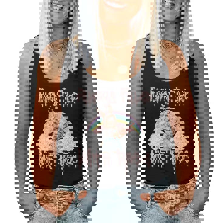 Vintage Chainsaw Bunny Rage Horror Movie Graphic レディースタンクトップ