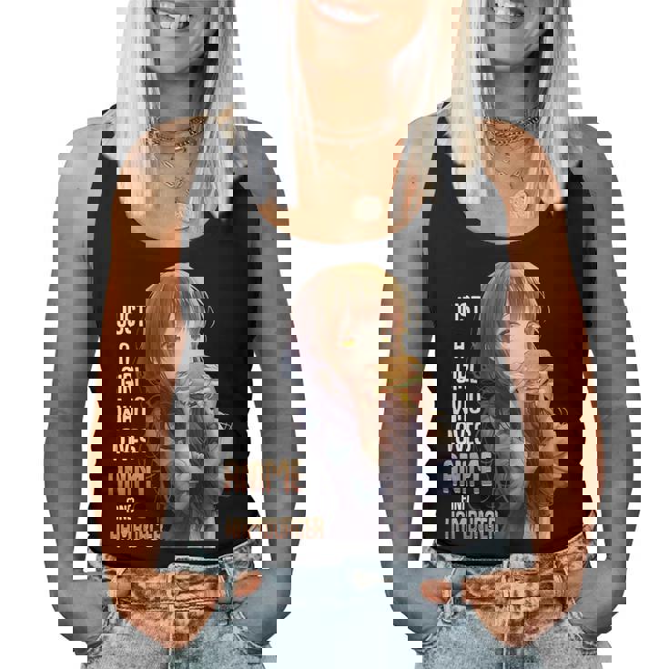 アニメとハンバーガーが大好きな女の子 レディースタンクトップ