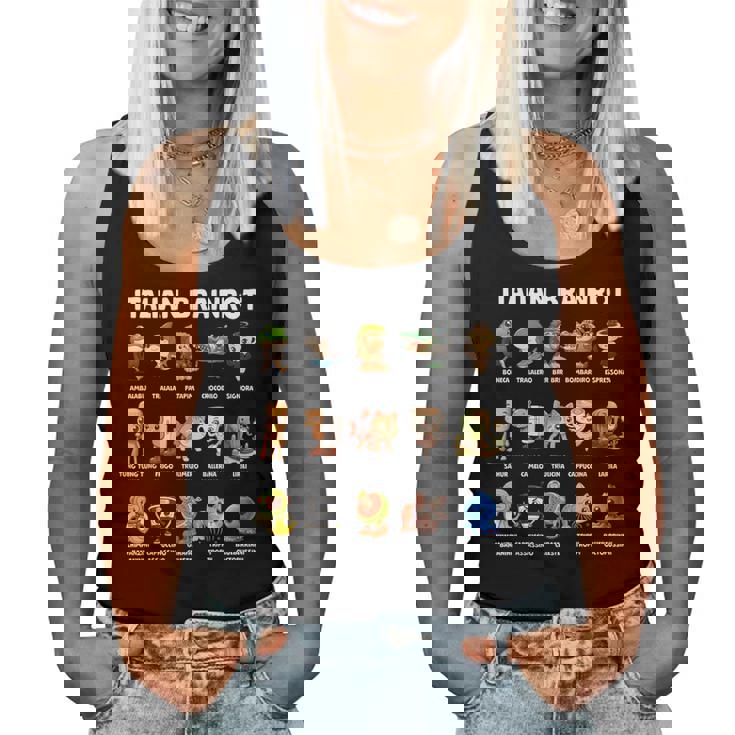 イタリアン ブレイン ミーム キャラクター かわいい 子供 男性 女性 レディースタンクトップ