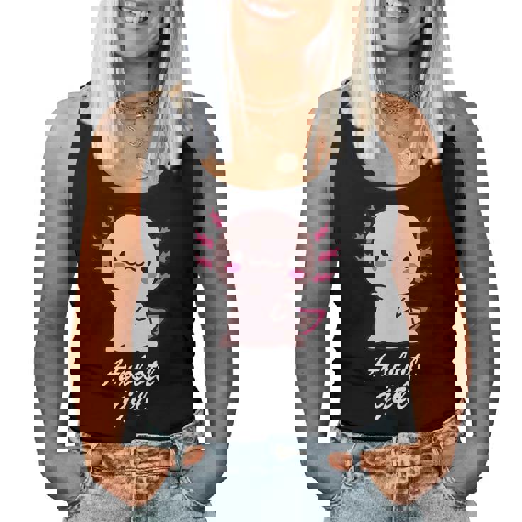 ウーパールーパーの女の子 レディースタンクトップ