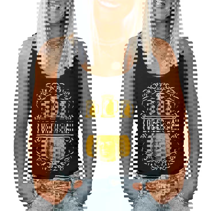 オクトーバーフェスト I Love Beer Bier & German クラシックミュージック レディースタンクトップ
