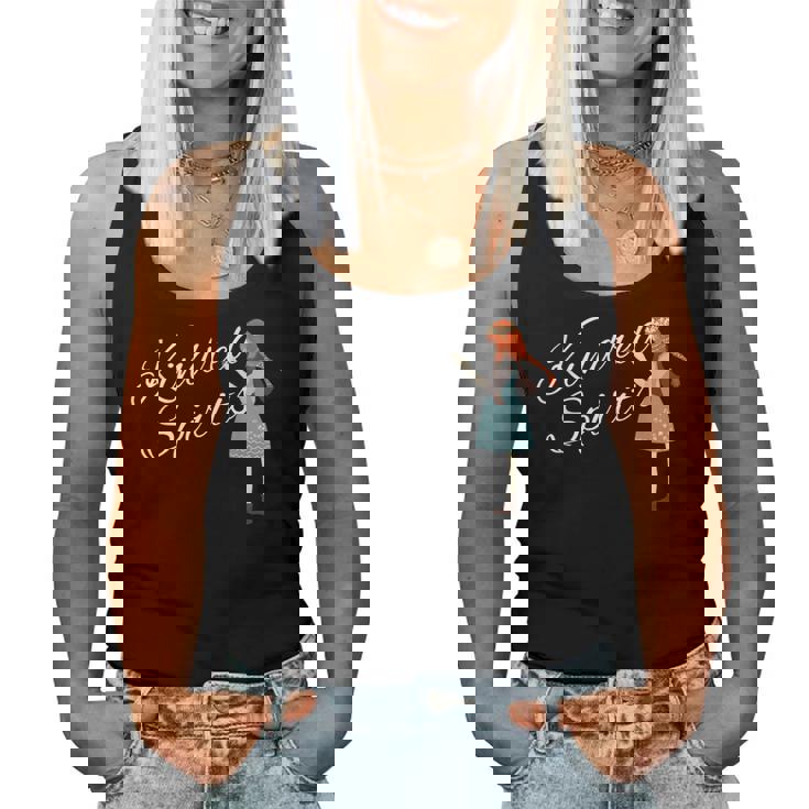 キンドレッドスピリッツ 赤髪三つ編みの女の子 レディースタンクトップ