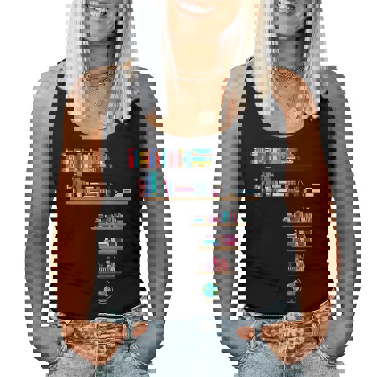 クールなアフリカの地図アート 男性 女性 アフリカの図書館読者 レディースタンクトップ