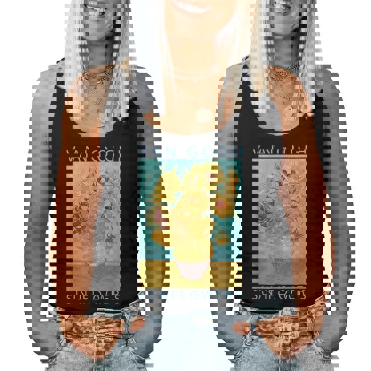 ゴッホ 面白いtシャツ ひまわり 名作 アート 花 印象派 絵画 メンズ レディース 服 美術 油彩画 レディースタンクトップ