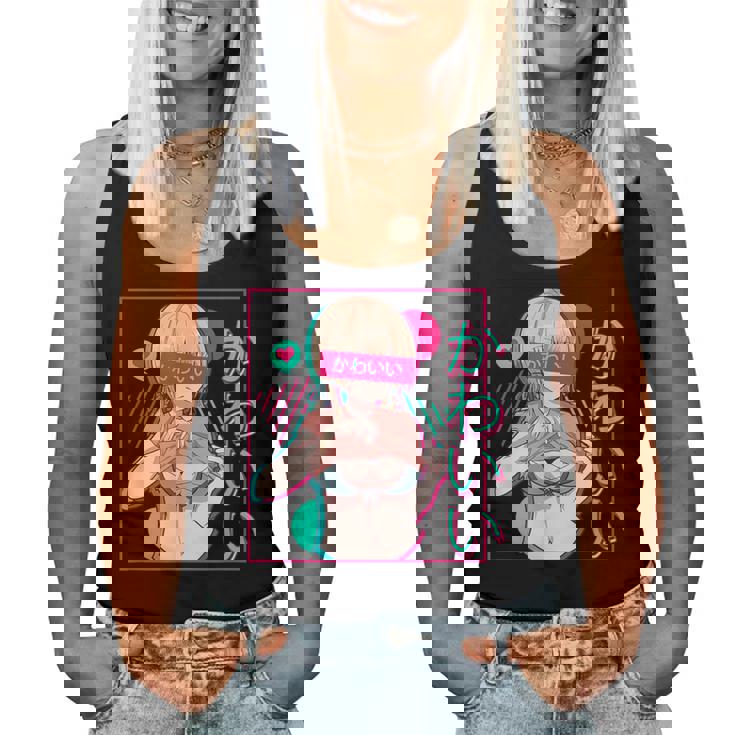 スケベなアニメの女の子 レディースタンクトップ