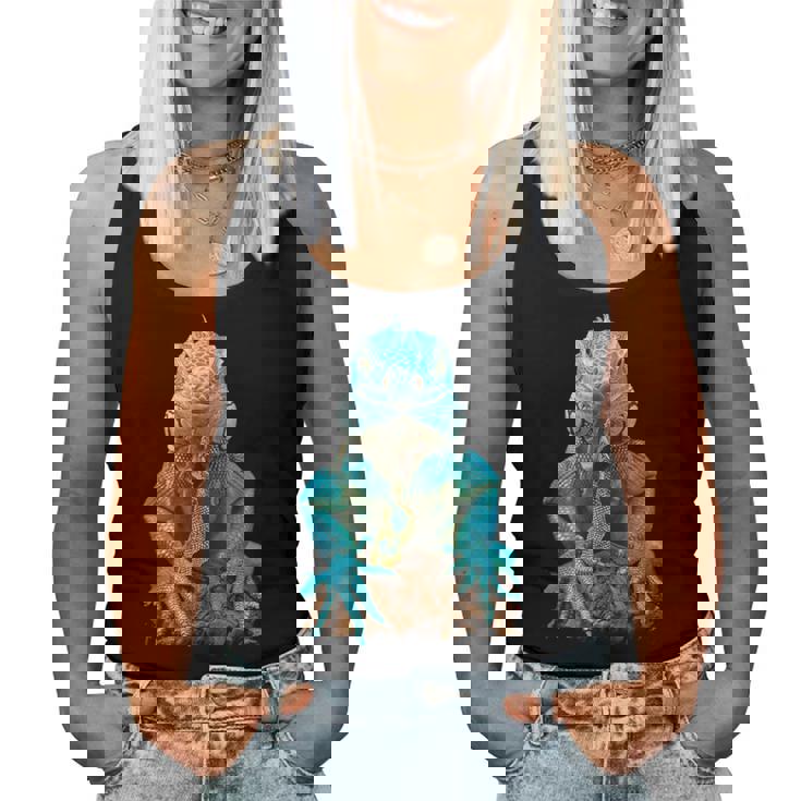 トカゲ イグアナ クール 爬虫類 グラフィック – 男性、女性、男の子、女の子。 レディースタンクトップ