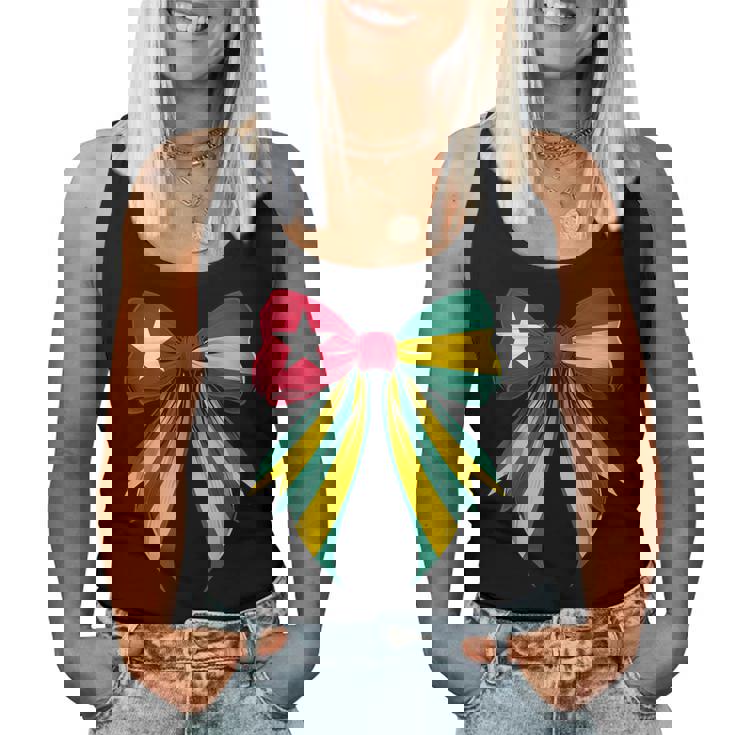 トーゴ トーゴ語 プライド コケット リボン 旗 女の子 ママ レディースタンクトップ