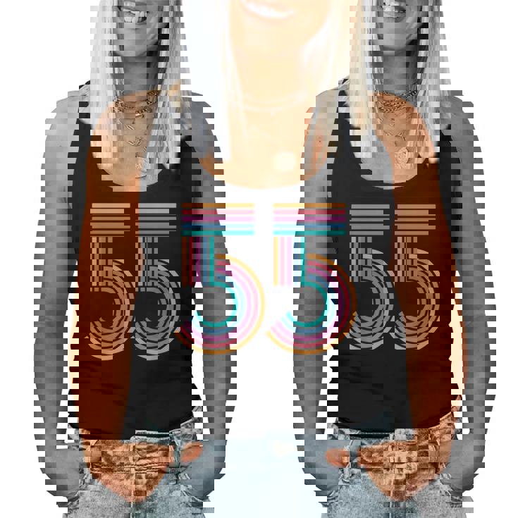 ナンバー55 五十五周年 男性 女性 55歳 誕生日 レディースタンクトップ