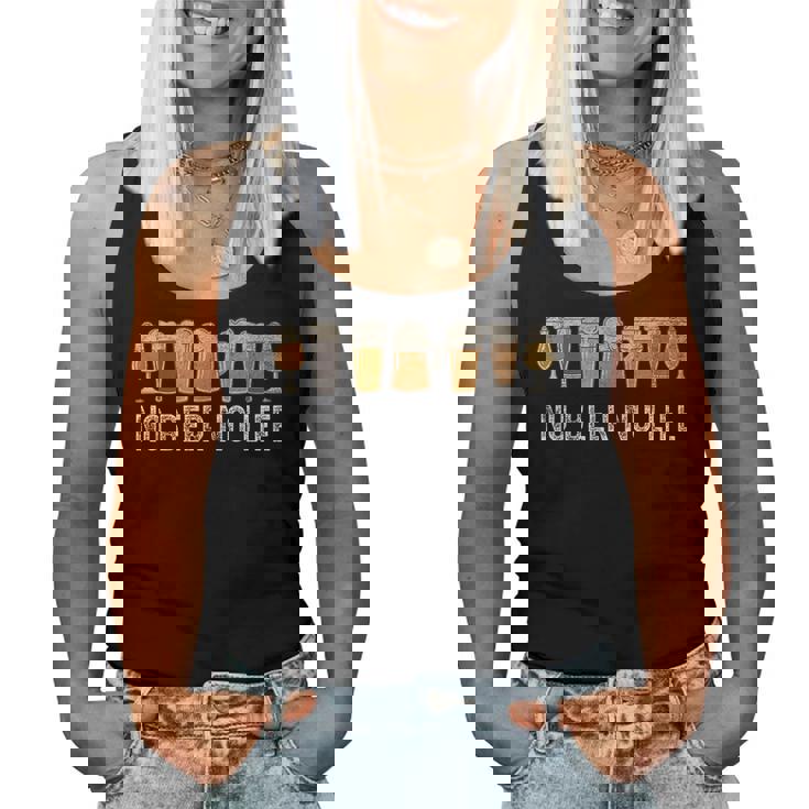 ビール 酒 面白い No Beer No Life 飲み おもしろ 飲み会 のんべえ メンズ ネタ 服 レディースタンクトップ