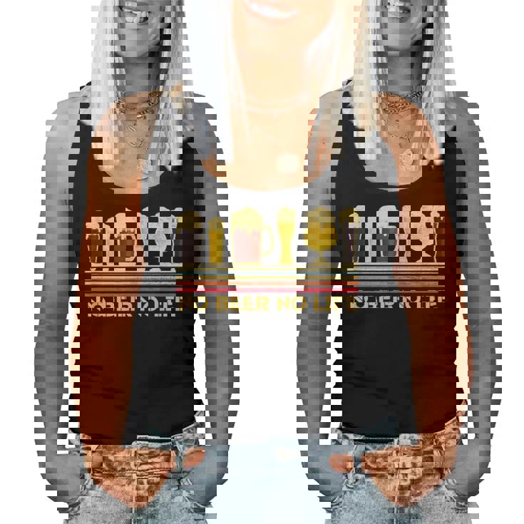 ビール 酒 面白いtシャツ No Beer No Life 飲み おもしろ 飲み会 のんべえ メンズ ネタ 服 レディースタンクトップ