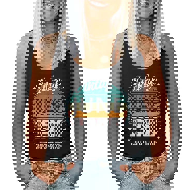 レトロ 45歳 ヴィンテージ 1980年6月 45歳の誕生日 男性 女性 レディースタンクトップ