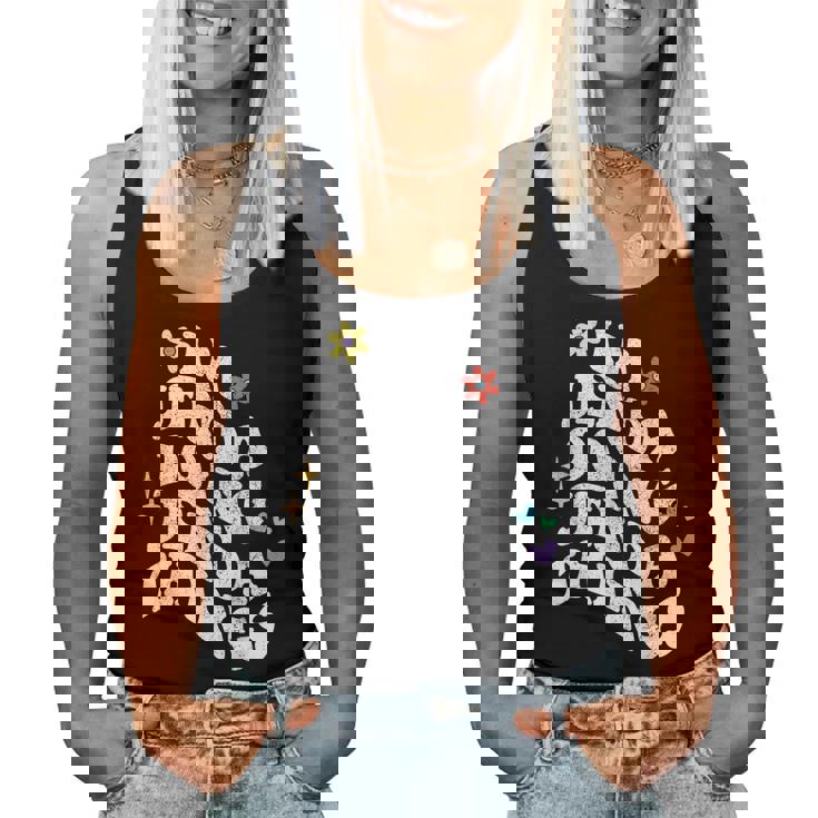 レトロ Groovy Im Jenda Doing Jenda Things おもしろ 母の日 レディースタンクトップ