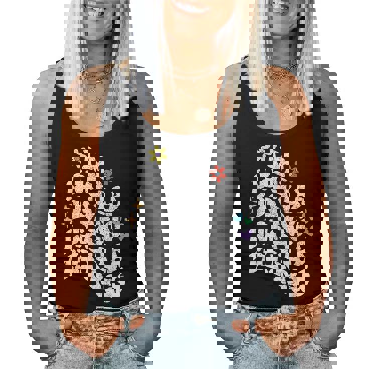 レトロ Groovy Im Lucila Doing Lucila Things 面白い母 レディースタンクトップ