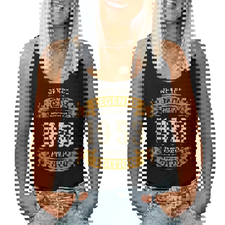 ヴィンテージ 1953 ギフト 男性 女性 長寿祝い 1953年生まれ ユニークな誕生日プレゼント レディースタンクトップ