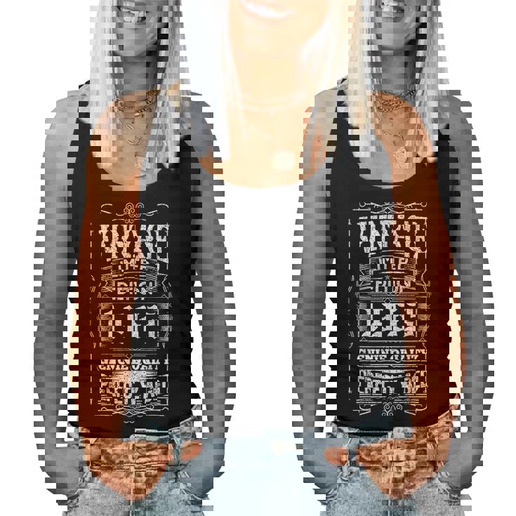 ヴィンテージ 1963 ギフト 男性 女性 長寿祝い 1963年生まれ ユニークな誕生日プレゼント レディースタンクトップ