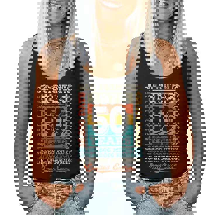 ヴィンテージ 1975 ギフト 男性 女性 長寿祝い 1975年生まれ 還暦祝い ユニークな誕生日プレゼント レディースタンクトップ