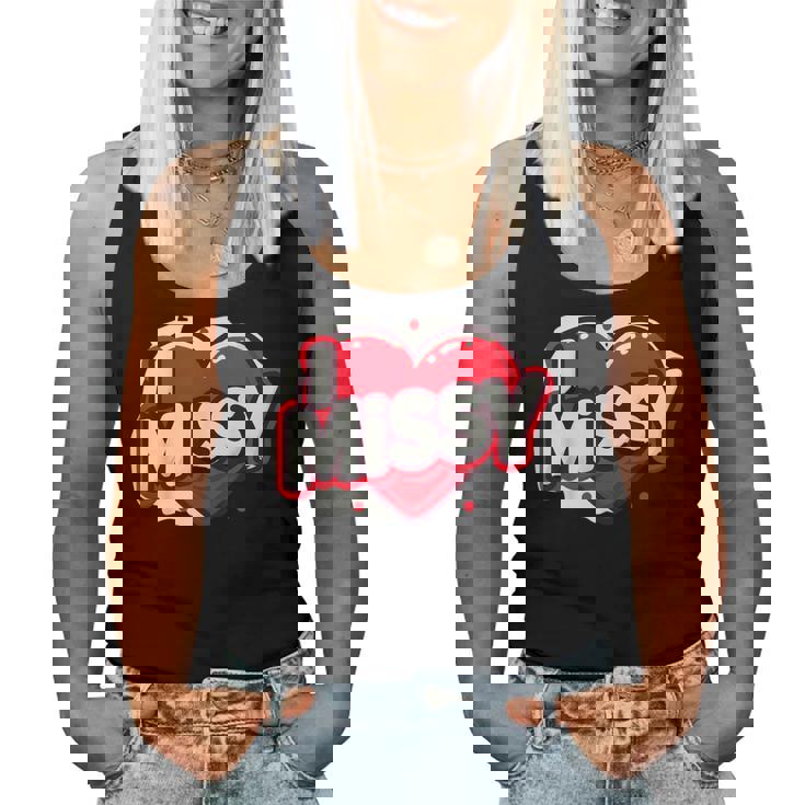 名前入り Missy I Love Missy レディースタンクトップ