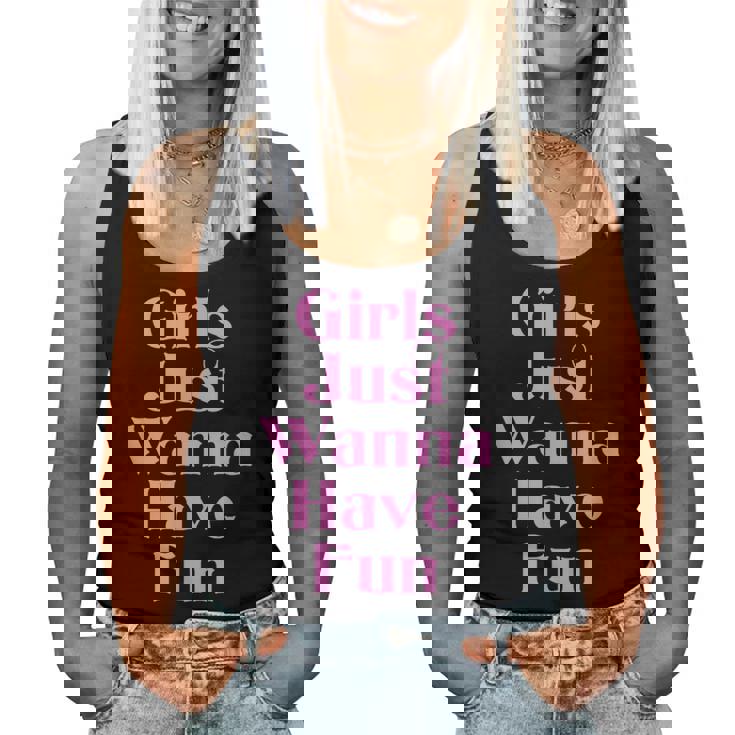 女の子はただ楽しみたいだけ レディースタンクトップ