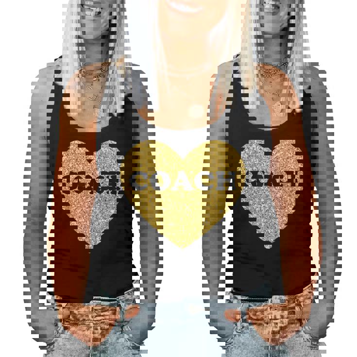 女性用および男性用コーチハートスポーツコーチ レディースタンクトップ