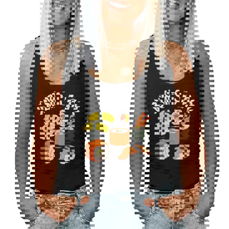 寿司アート 男性 女性 和食 寿司 巻き寿司 好き レディースタンクトップ