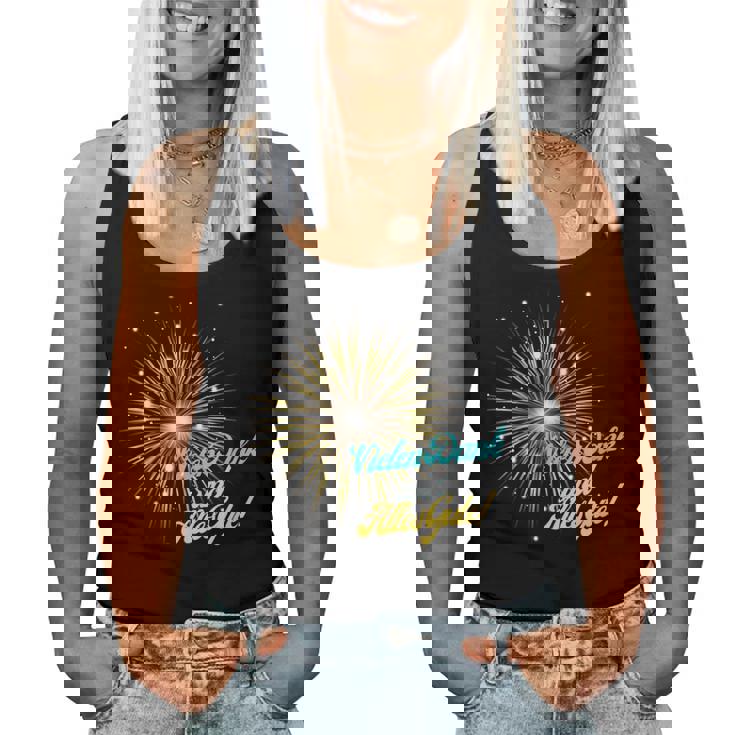 感謝 幸運 花火 レディースタンクトップ