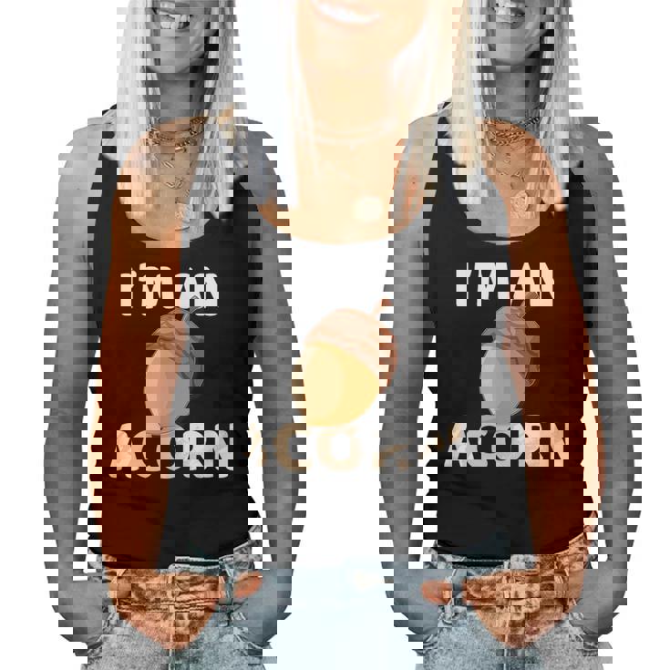 感謝祭 秋 どんぐり コスチューム Happy Falleason ギフト レディースタンクトップ