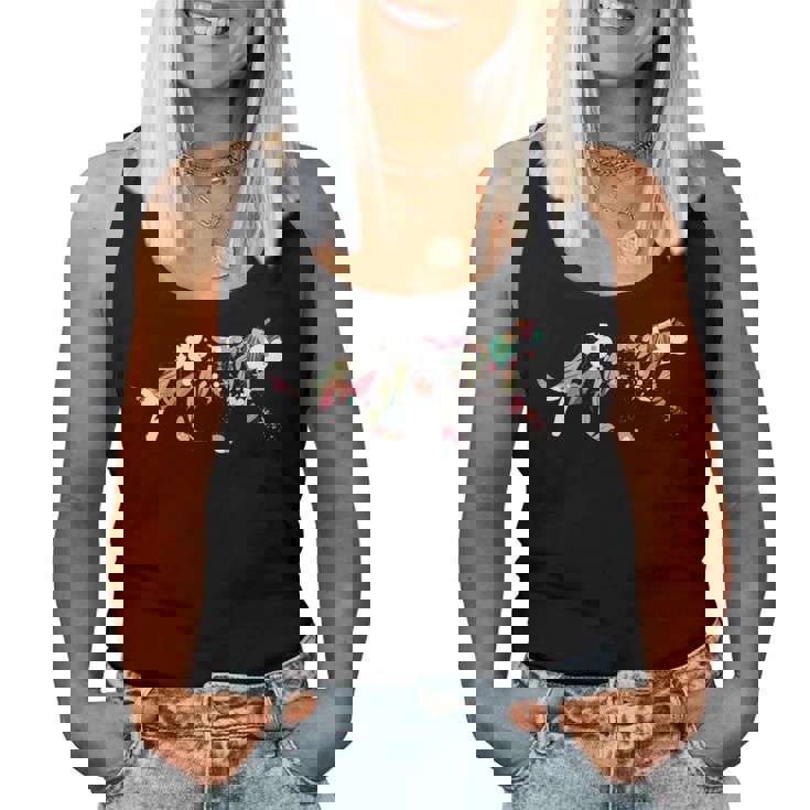 猫 花 かわいい 子猫 ガーデン フラワー 女の子 ギフト レディースタンクトップ