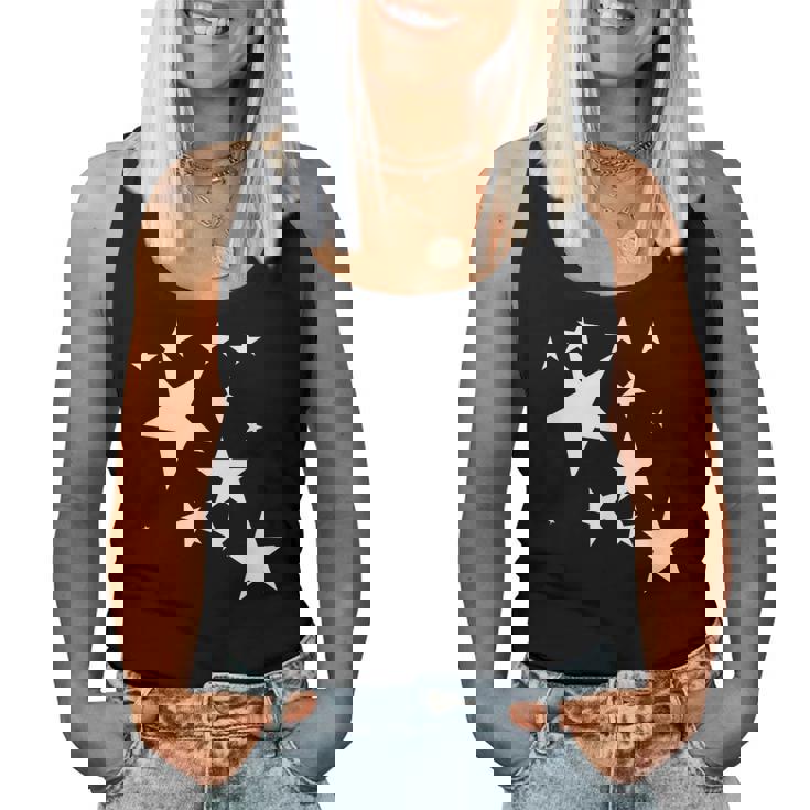 白い星 星柄 デザイン コスチューム ギフト 男性 女性 子供 レディースタンクトップ