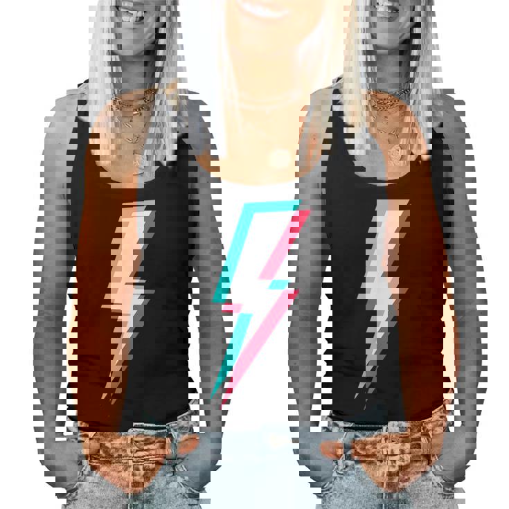 稲妻デザイン キッズ 男の子 女の子 女性 男性 グラフィック レディースタンクトップ