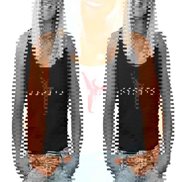 空手 格闘技 ファイター 黒帯 男の子 女の子 キッズ レディースタンクトップ