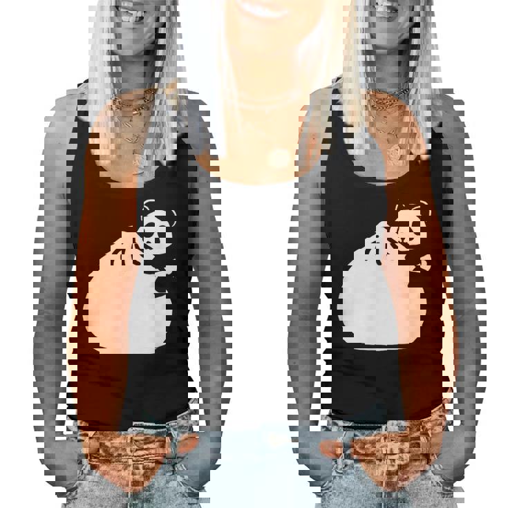 肉まんとパンダ かわいい チャイナ Pork Bunpanda レディースタンクトップ