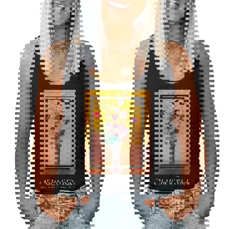 花瓶 オディロン・ルドン 絵画 シンボリズム 花ase Flowers Odilon Redonymbolism レディースタンクトップ