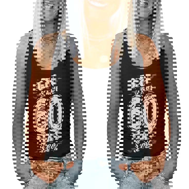 還暦祝い 旅行好き 父 母 男性 女性 60歳 レトロ おしゃれ 文字デザイン Born To Travel レディースタンクトップ