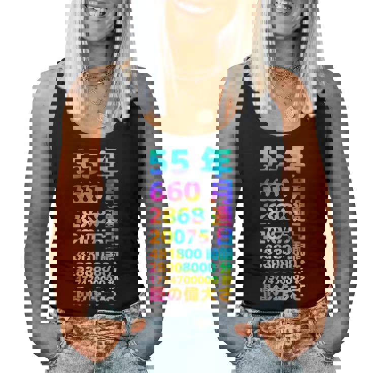 面白い55歳の誕生日の古いメーター 面白い55歳のギフト 女性 男性 面白い電卓 55歳の誕生日のギフト レディースタンクトップ
