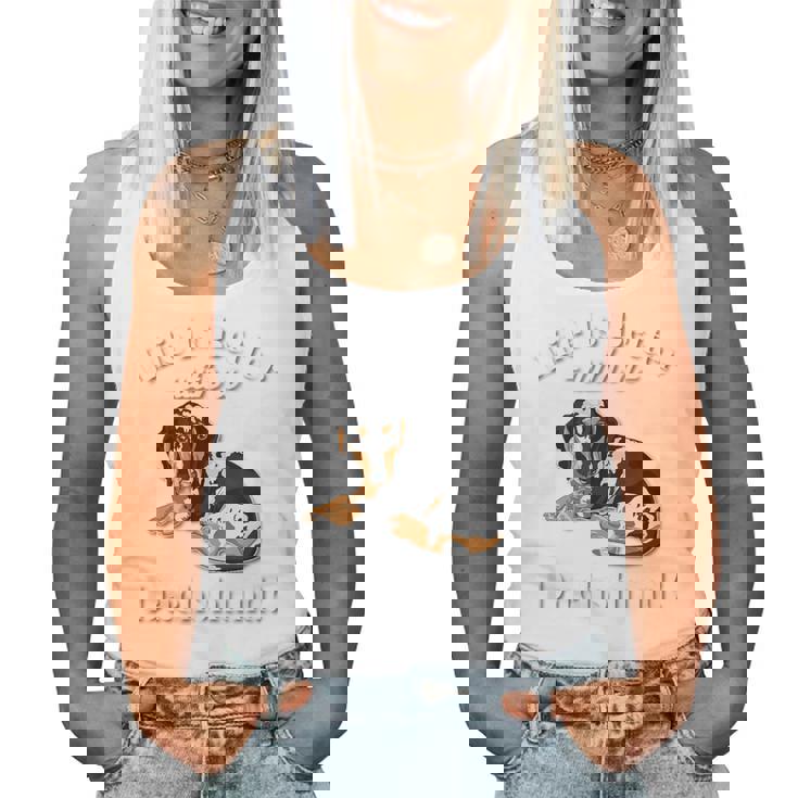 & Life Is Better Dapple Dachshund Lover レディースタンクトップ