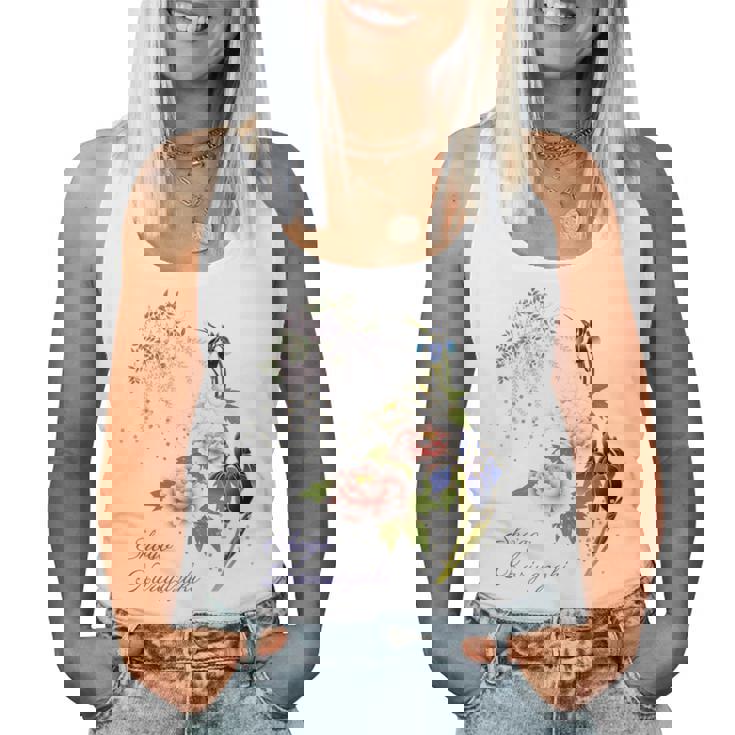 Beauty Flower（4） 長袖tシャツ レディースタンクトップ