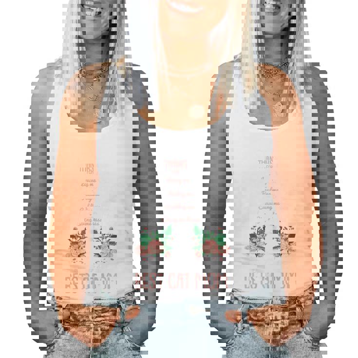 Best Cat Mom Cute Kitten Lover Mama Momma Mommy Women Tank Top