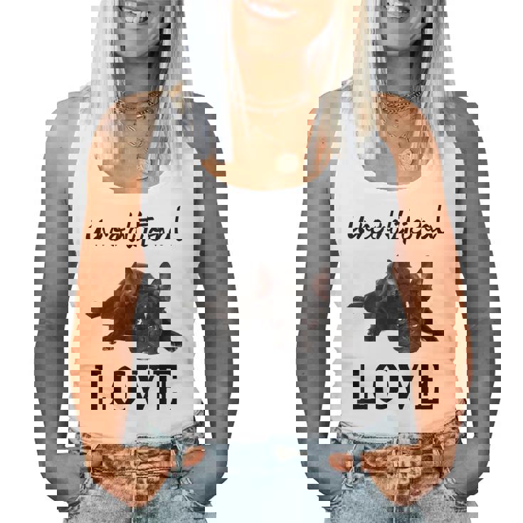 Frenchie Mum Dogへのラブフレンチブルドッグギフト レディースタンクトップ