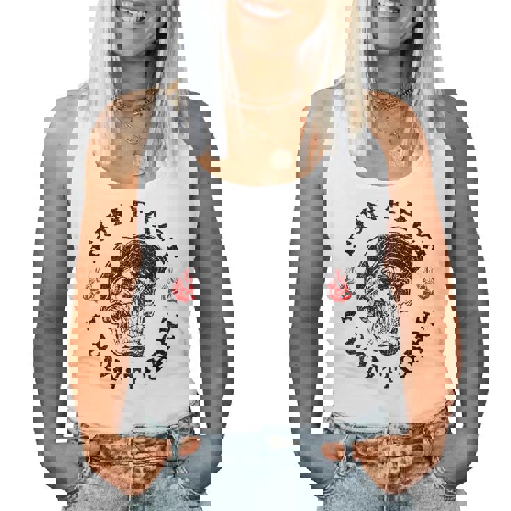 Fun Fact I Don't Care Skeleton Sarcastic On Back Women Tank Top