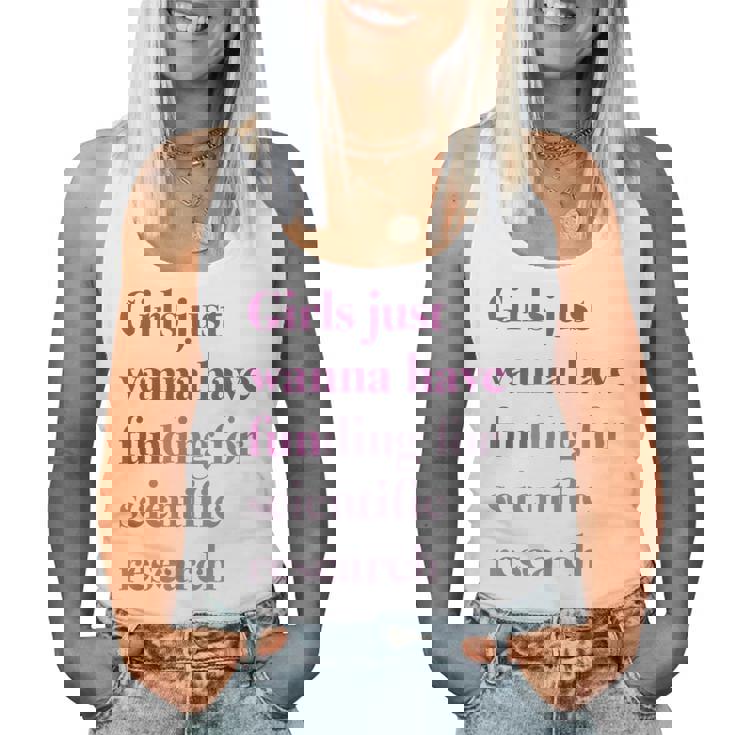 Girls Just Wanna Have Funding X Forcience Research レディースタンクトップ