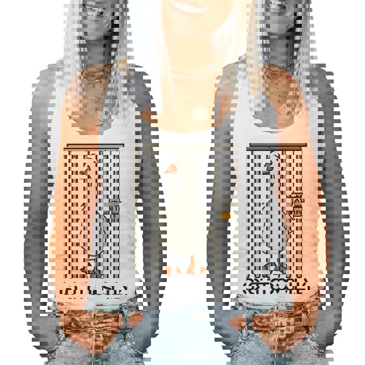 Goose Got Tooilly Hilariousilly Goose Gese Duck Meme レディースタンクトップ