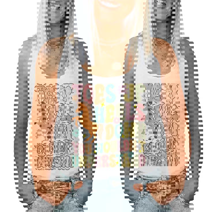 Groovy 乗馬 乗馬 乗馬 つま先アップ ヒールダウン レディースタンクトップ
