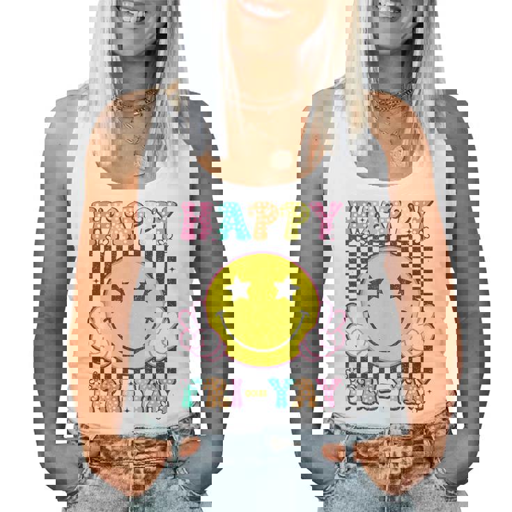 Happy Fri-Yay Groovy Teacher Friday Weekend Fri Yay Women Tank Top