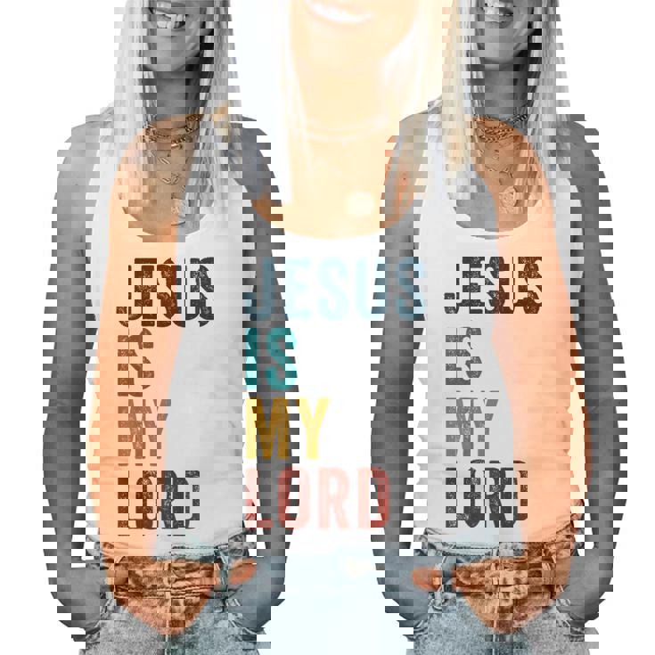 Jesus Is My Lord – Christian Faithintage Graphic レディースタンクトップ