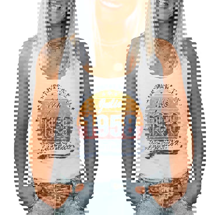 Las Leyendas Nacen En Julio 1958 Hombre Retro Camiseta sin mangas para mujer