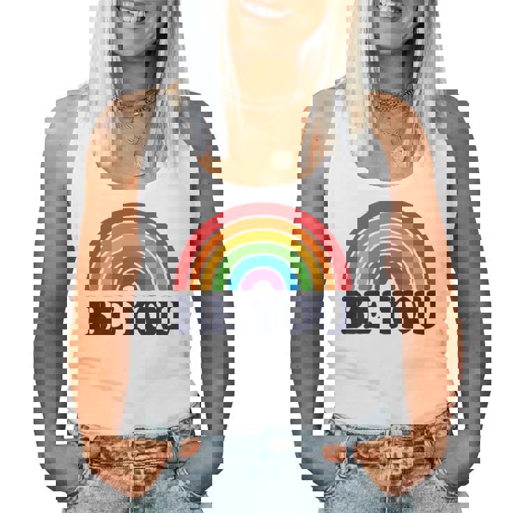 Lgbtq Be You Pocket Gay Pride Lgbt Ally Rainbow Flagintage レディースタンクトップ