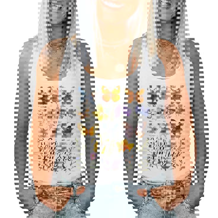 Mommy Mama バタフライ フローラル 夏 母の日 グラフィック ママ 長袖tシャツ レディースタンクトップ